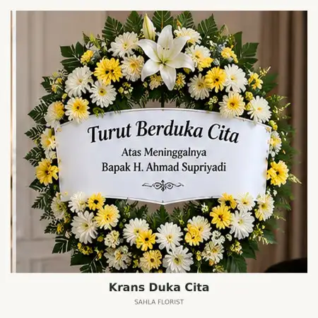 Krans Bunga Duka Taman Sidoarjo