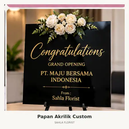 Papan Bunga Akrilik Taman Sidoarjo